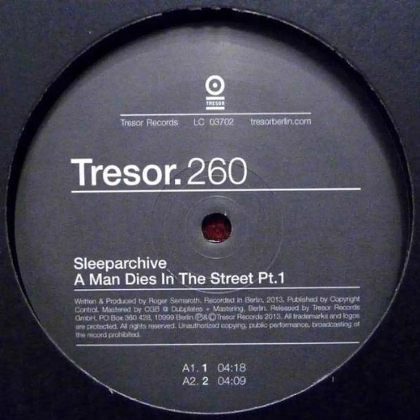 Sleeparchive MAN DIES IN THE STREET: PART 1 Vinyl Record