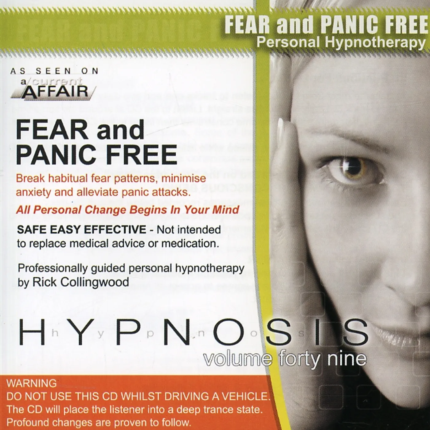 Rick Collingwood FEAR & PANIC FREE CD