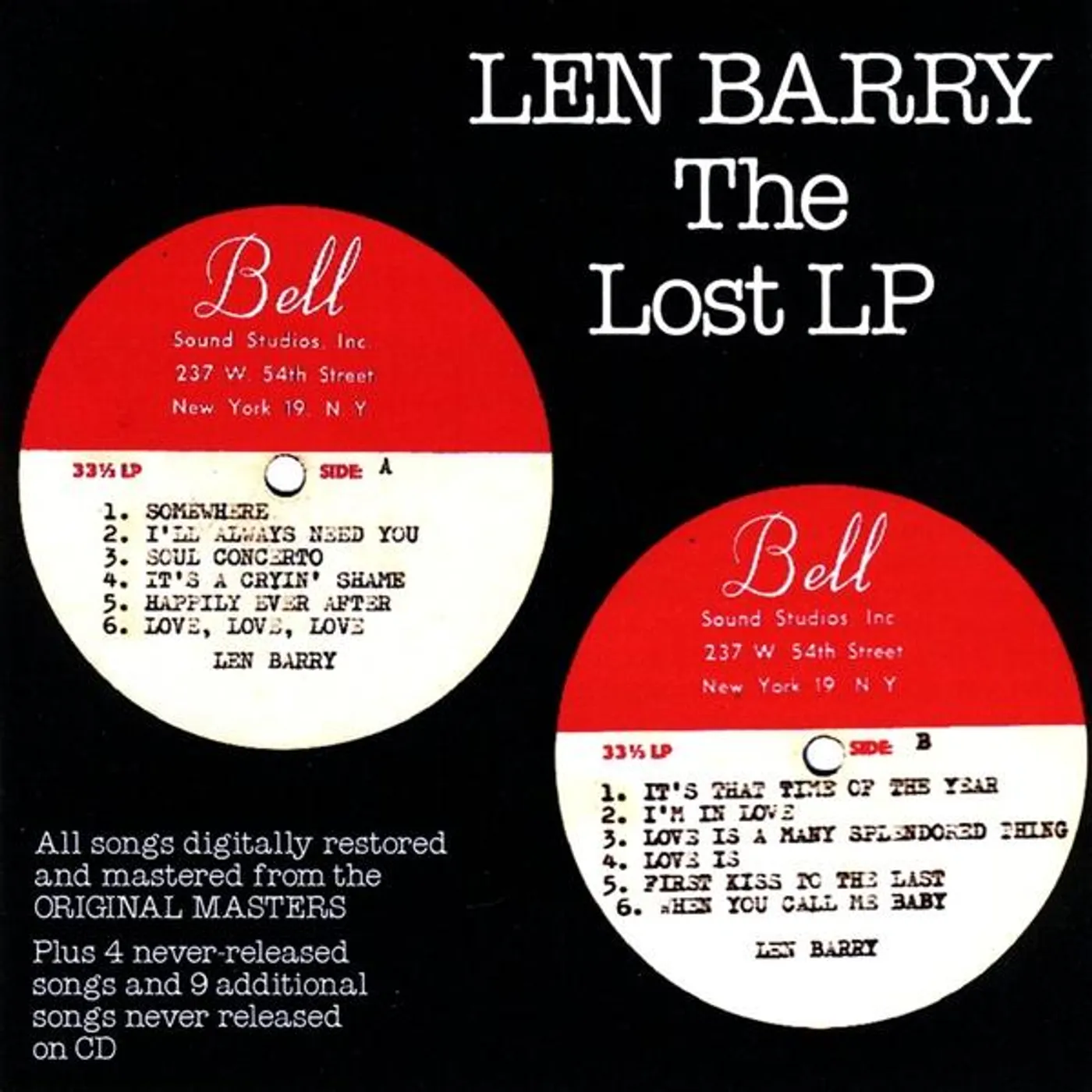 Len Barry LOST CD
