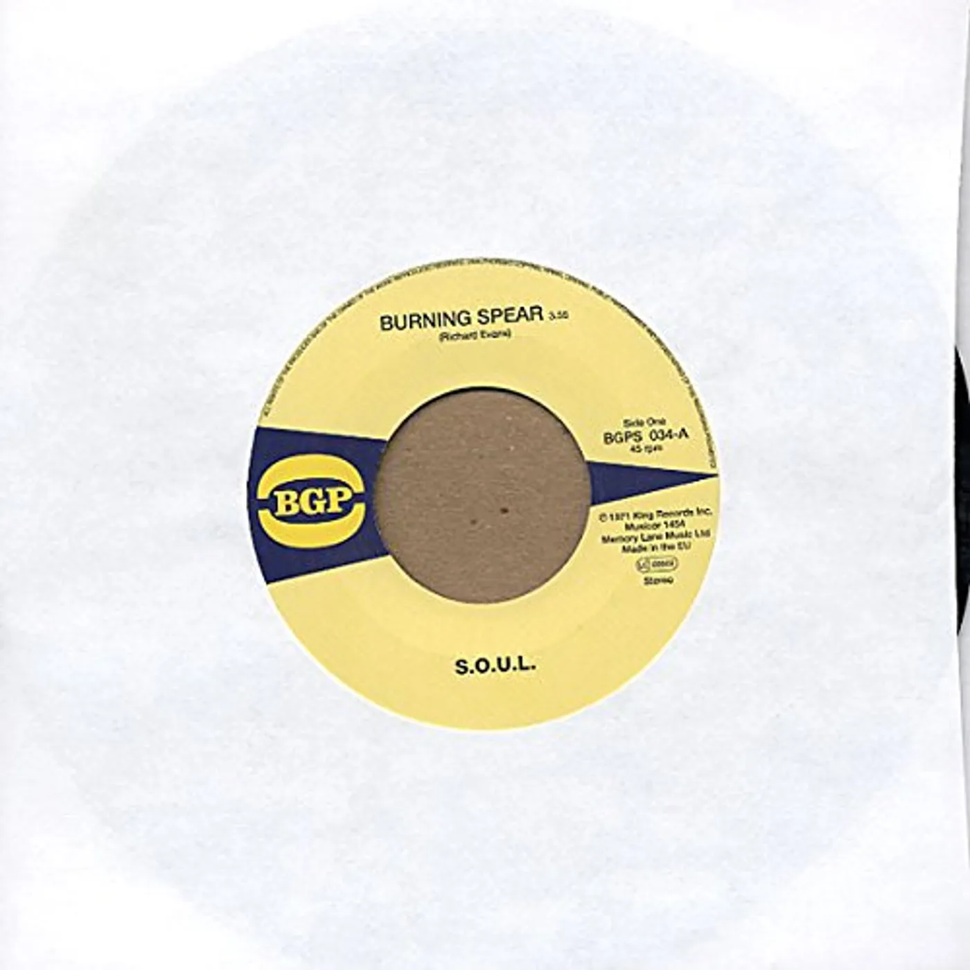 S.O.U.L. BURNING SPEAR / DO WHATEVER YOU WANT TO DO Vinyl Record