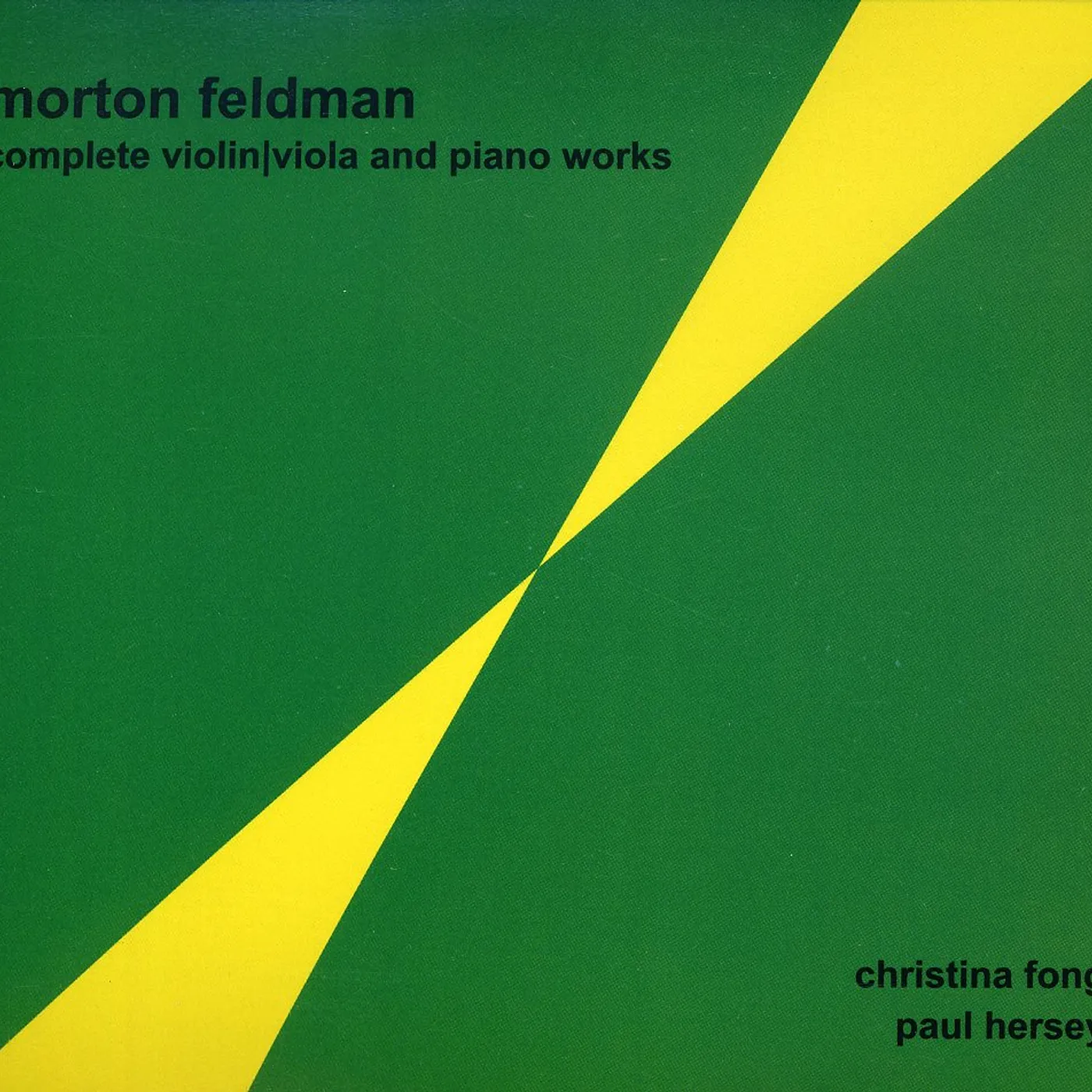 Morton Feldman COMPLETE VIOLIN CD