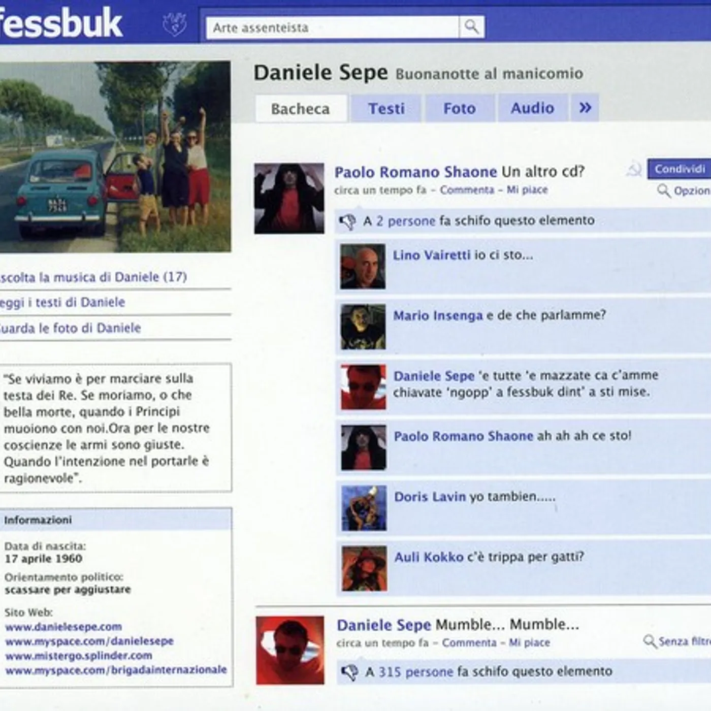 Daniele Sepe FESSBUK CD