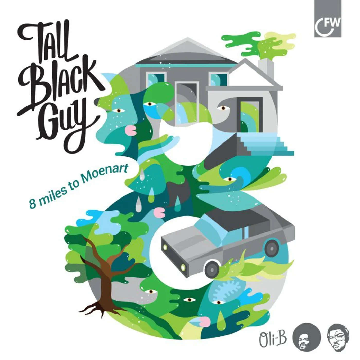 Tall Black Guy 8 MILES TO MOENART CD
