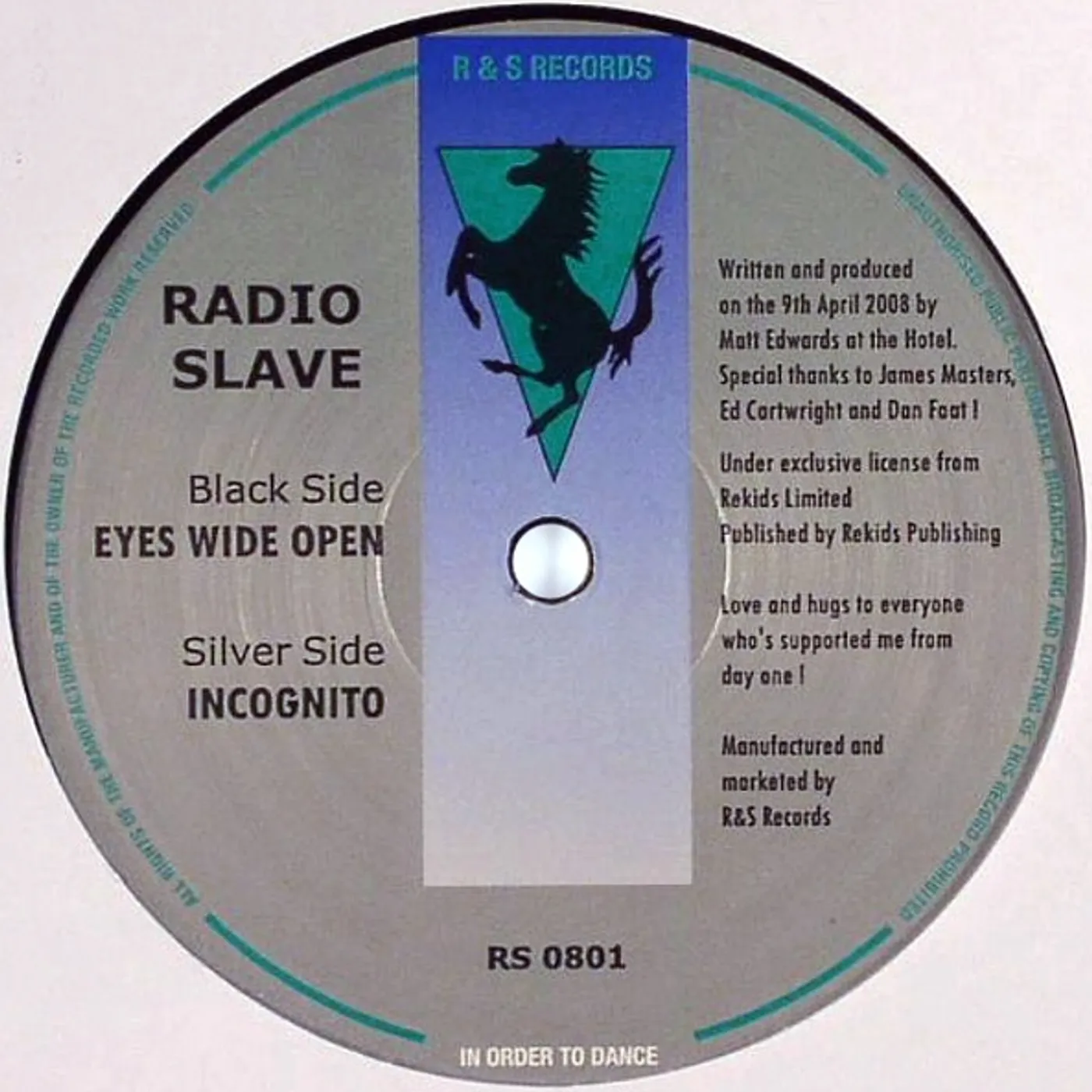 Radio Slave EYES WIDE OPEN / INCOGNITO Vinyl Record