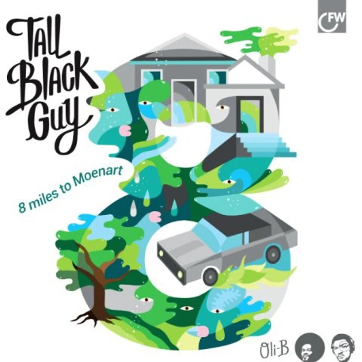 Tall Black Guy 8 MILES TO MOENART (Vinyl)