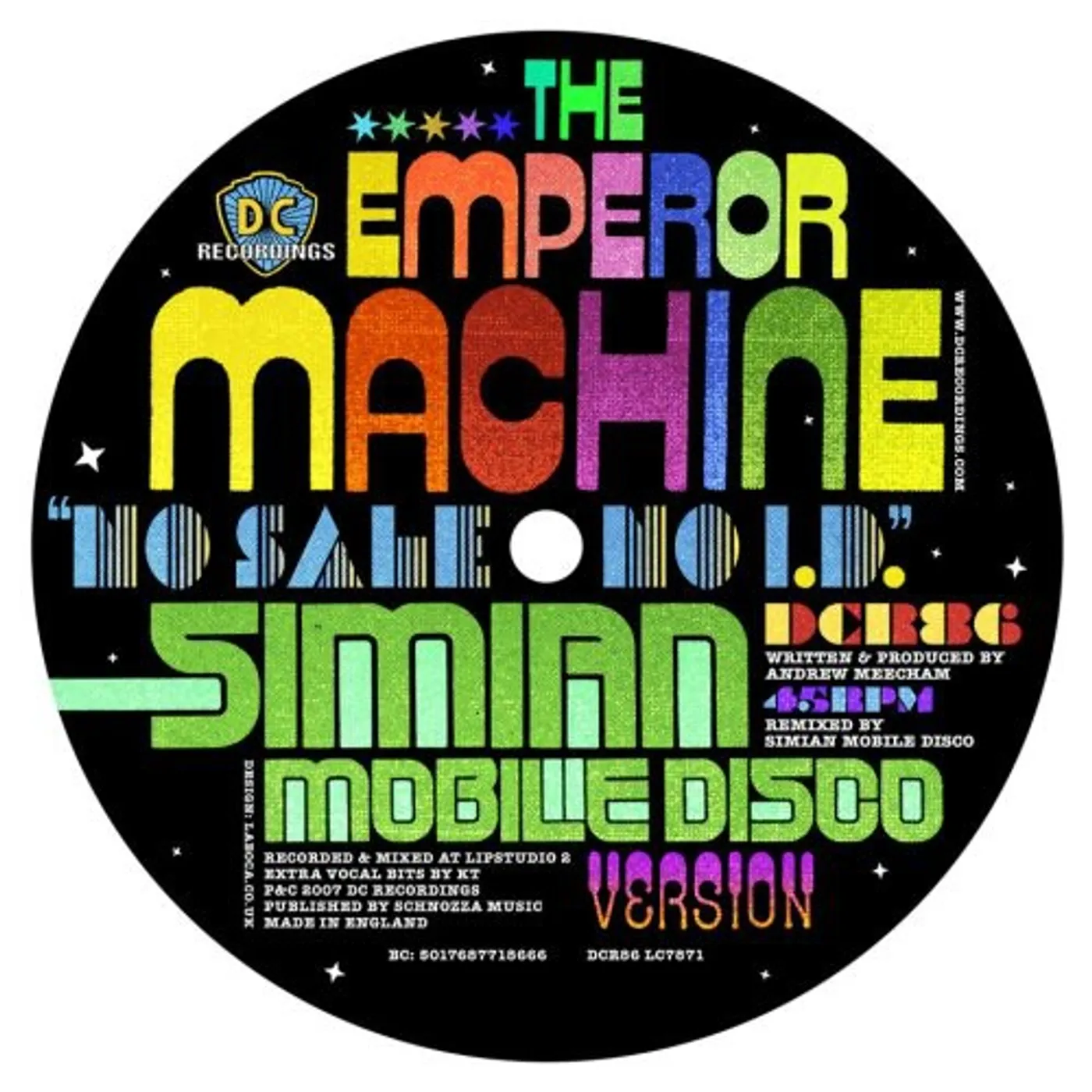 Emperor Machine NO SALE NO ID (SIMIAN MOBILE DISCO VERSION) Vinyl Record