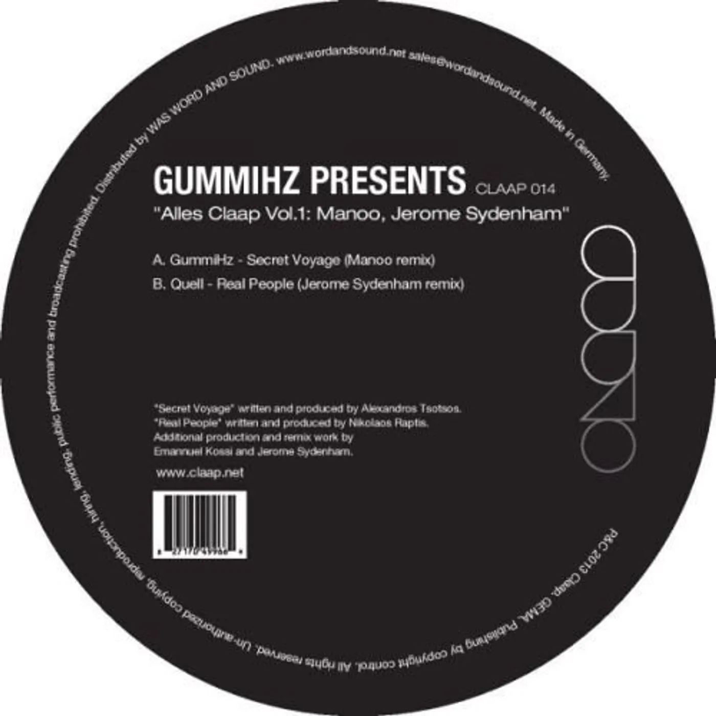 Jerome Sydenham Alles Claap Vol. 1 EP3 Vinyl Record