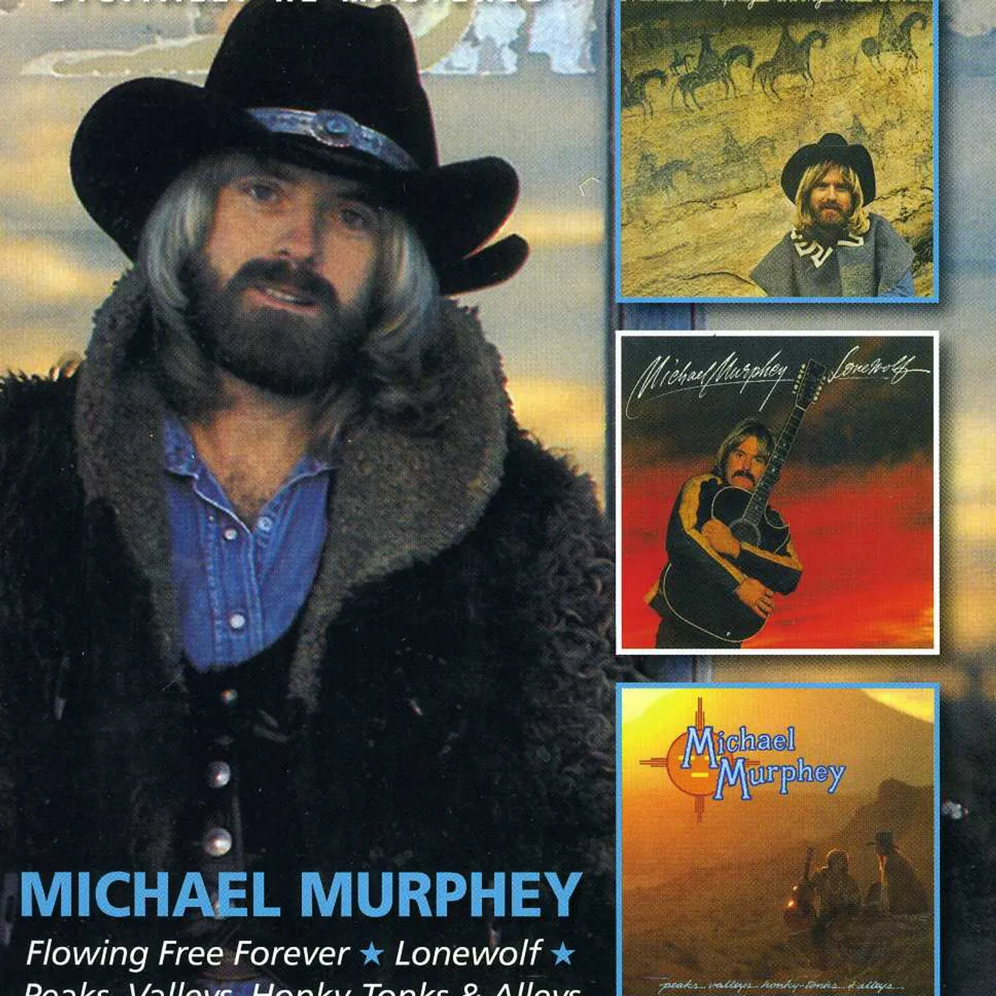 Michael Murphey FLOWING FREE FOREVER / LONEWOLF / PEAKS VALLEYS CD