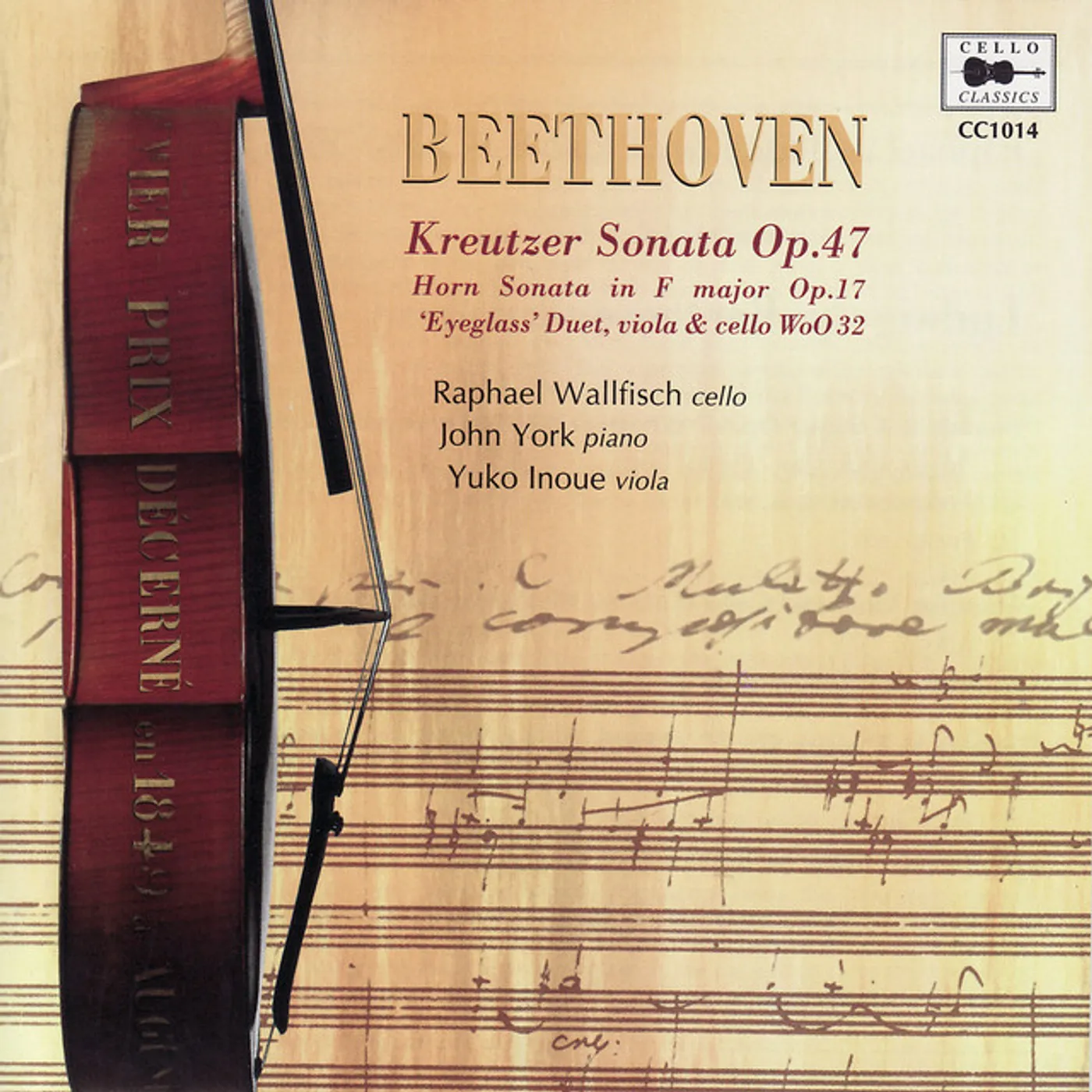BEETHOVEN / WALLFISCH / YORK / INOUE SONATA IN A MAJOR OP 47 CD
