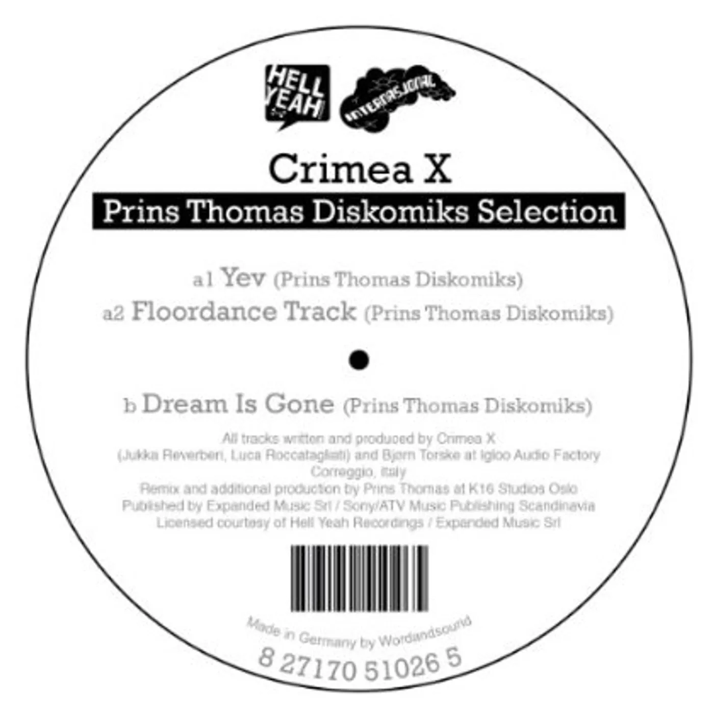 Crimea X PRINS THOMAS SELECTION Vinyl Record