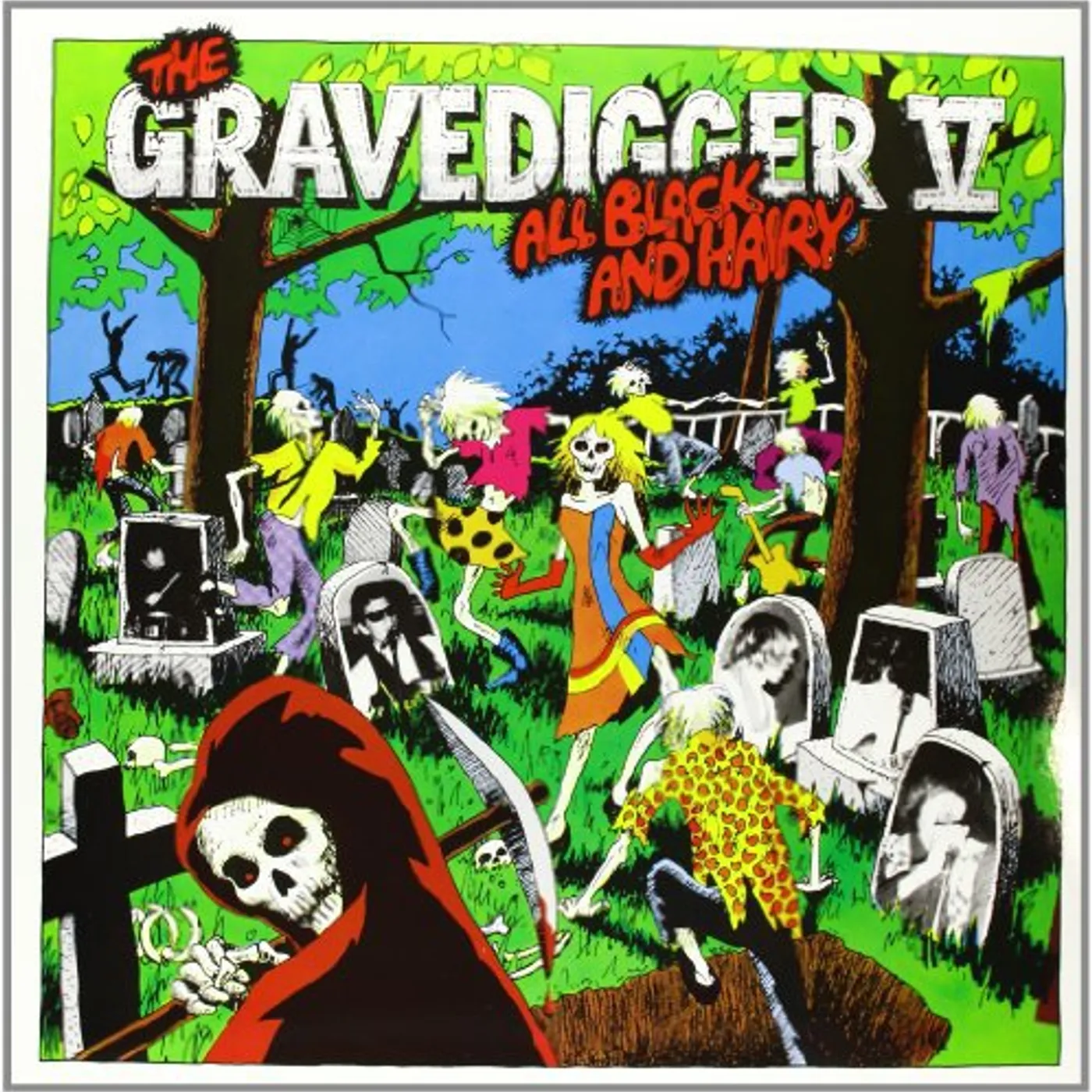 Gravedigger V ALL BLACK & HAIRY Vinyl Record