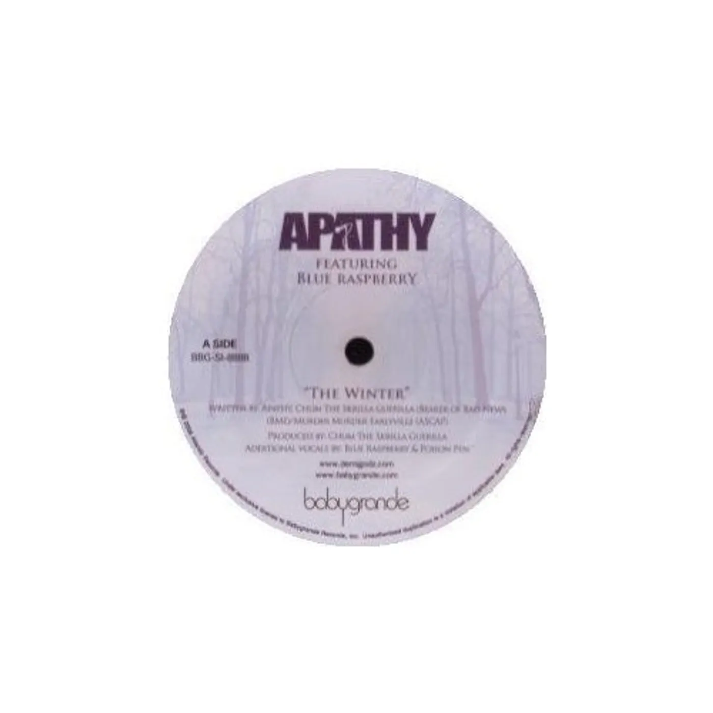 Apathy WINTER / CAN'T LEAVE RAP ALONE Vinyl Record