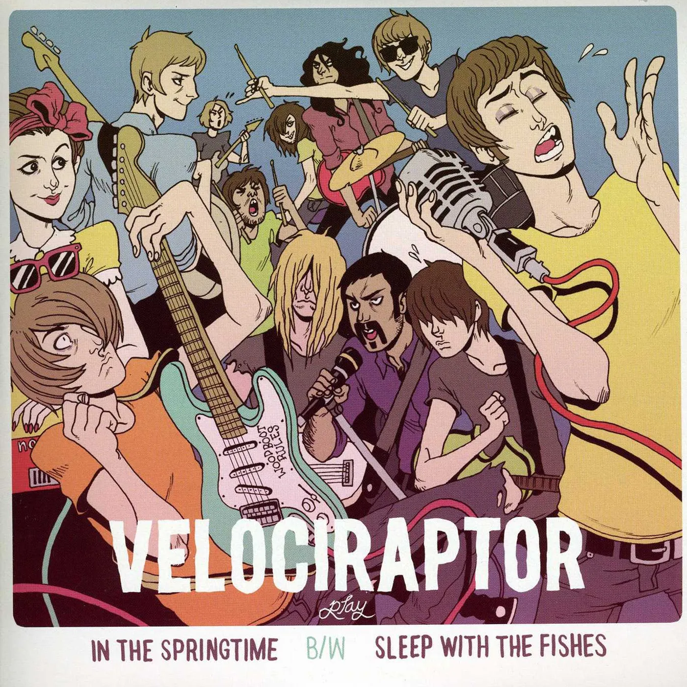 Velociraptor IN THE SPRINGTIME / SLEEPS WITH THE FISHES Vinyl Record