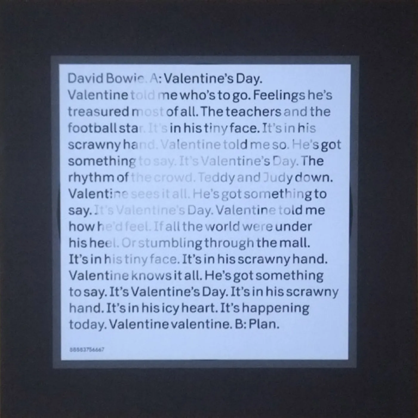 David Bowie VALENTINE'S DAY (Vinyl)