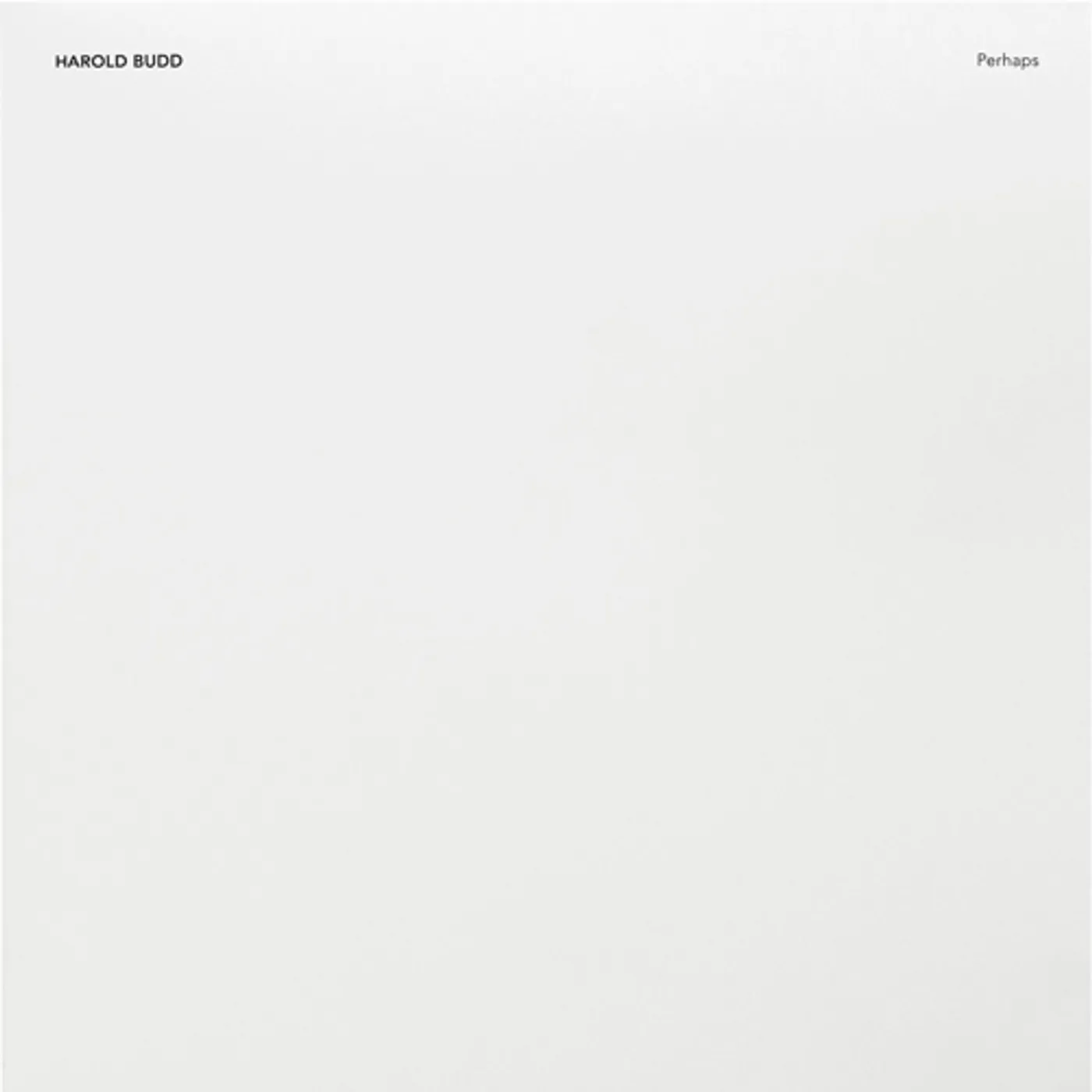 Harold Budd PERHAPS CD
