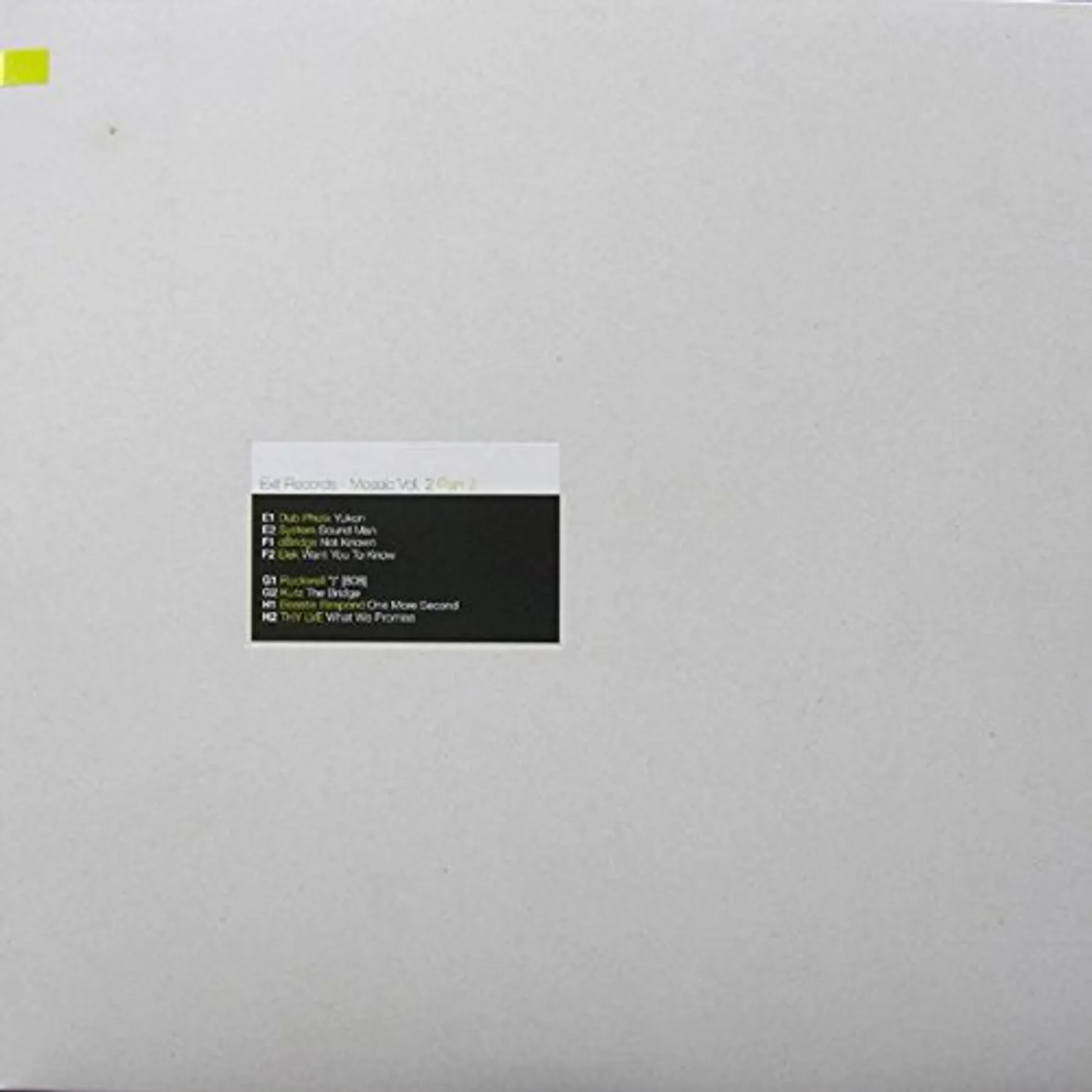 MOSAIC 2 PART 2 / VARIOUS Vinyl Record