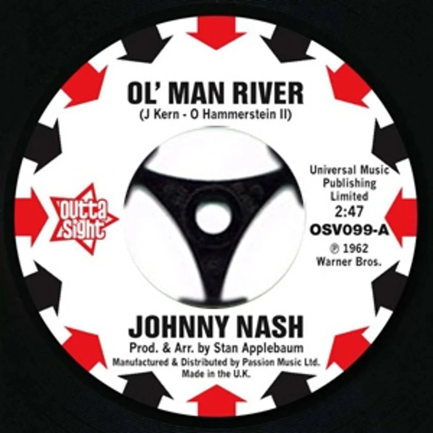 Johnny Nash OL MAN RIVER Vinyl Record