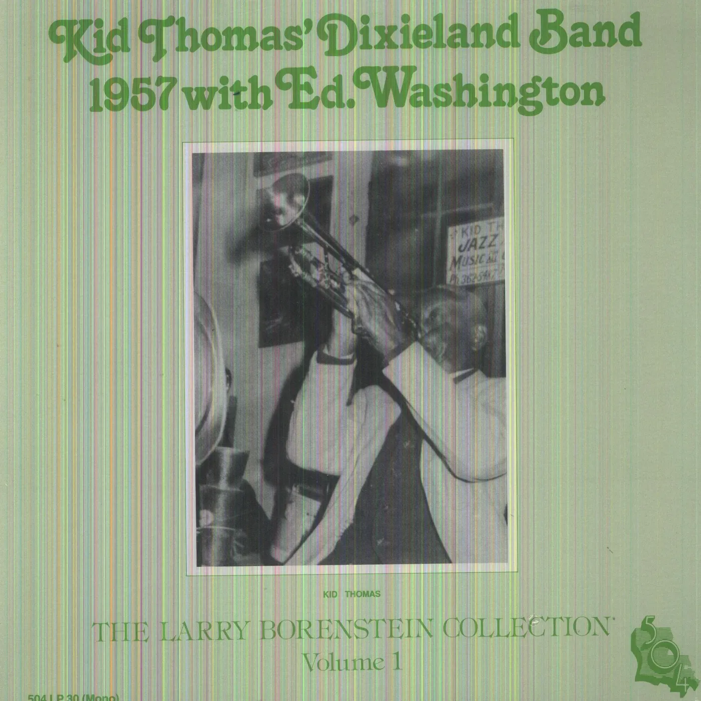 Kid Thomas' Dixieland Band 1957 WITH ED WASHINGTON Vinyl Record