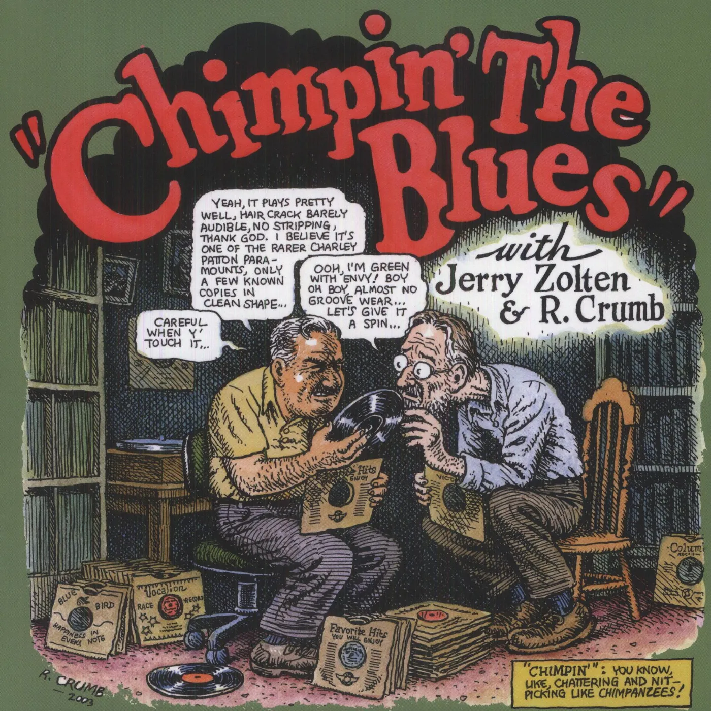 Robert Crumb & Jerry Zolten CHIMPIN THE BLUES Vinyl Record