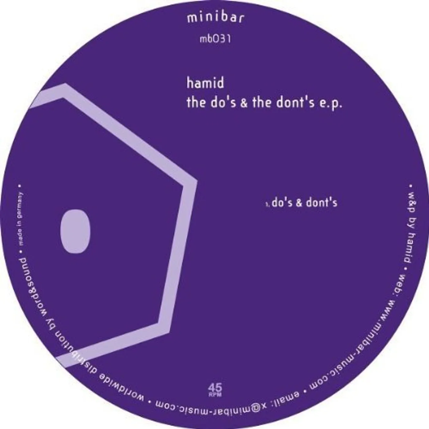 Hamid DO'S & THE DONT'S Vinyl Record