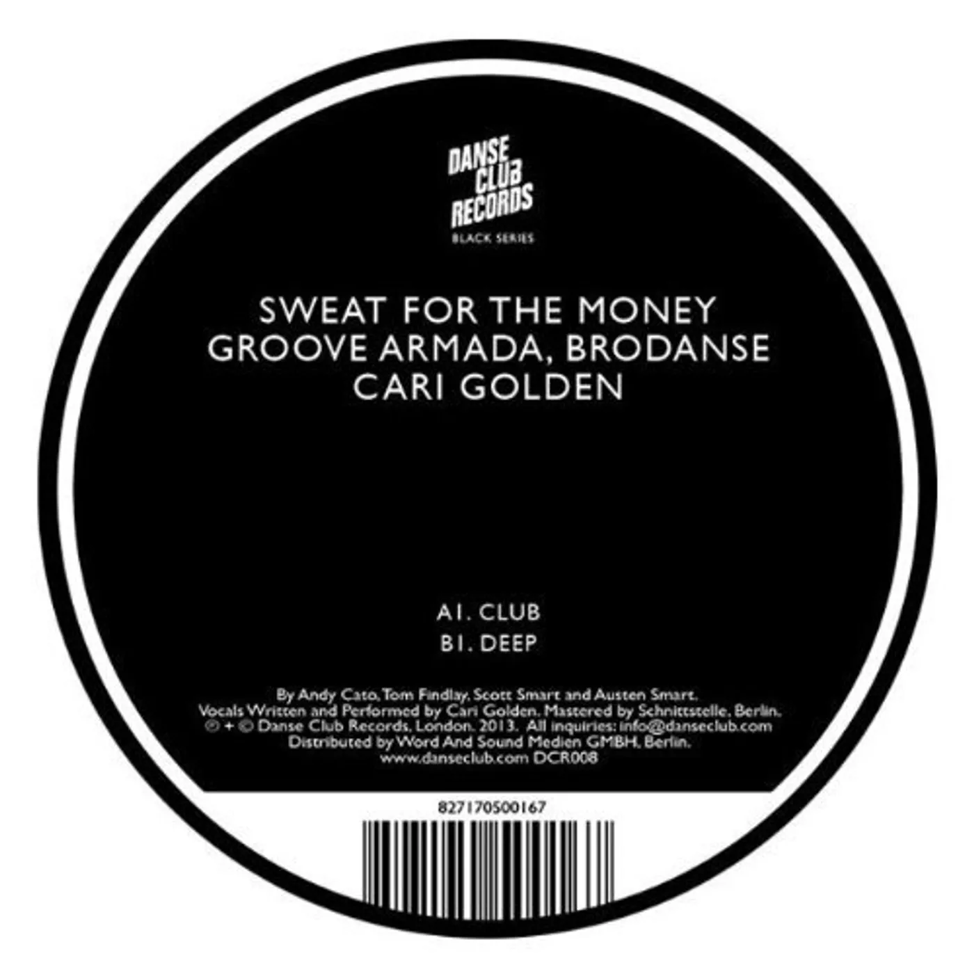 Groove Armada / Brodanse / Cari Golden Sweat Vinyl Record