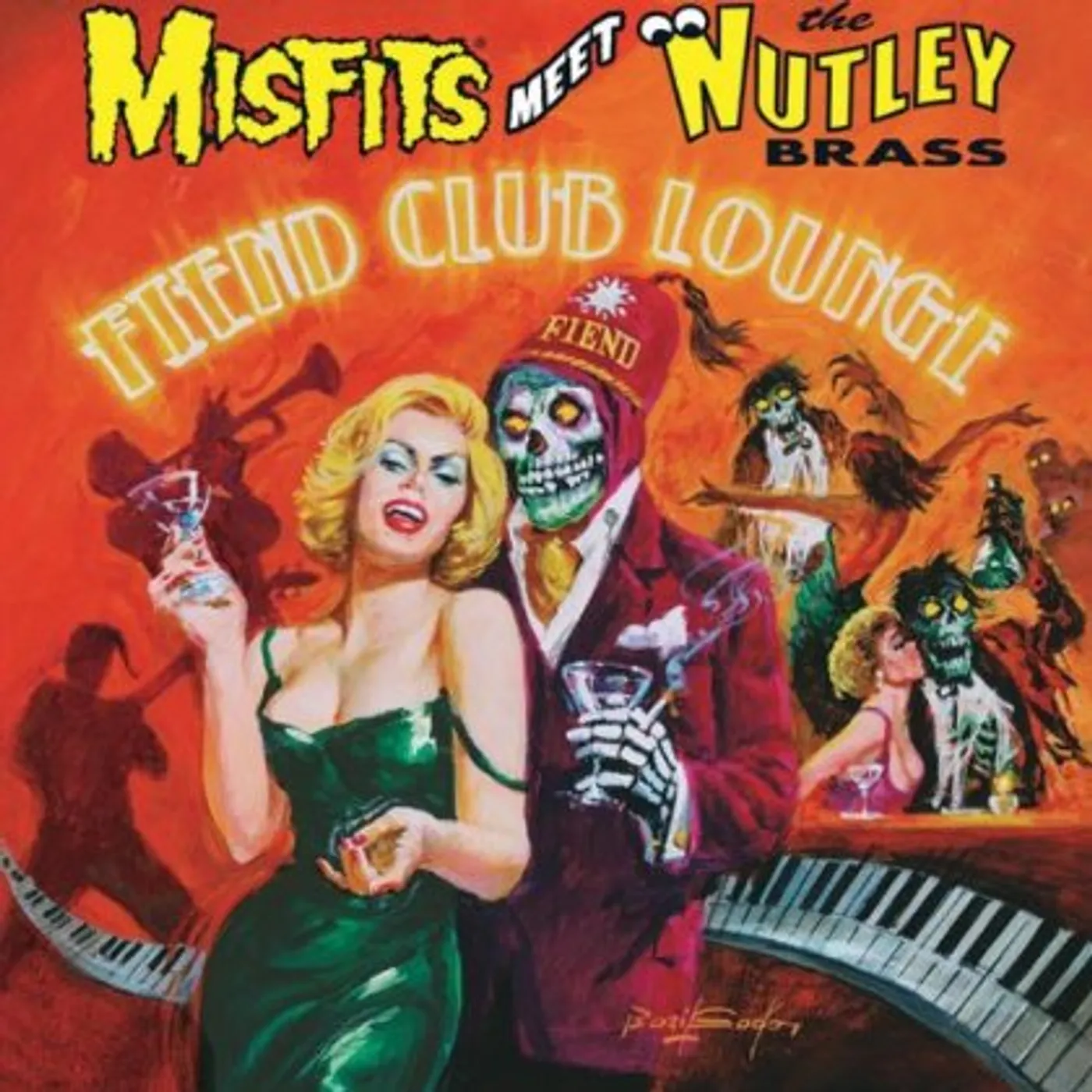 Misfits meet The Nutley Brass FIEND CLUB LOUNGE Vinyl Record