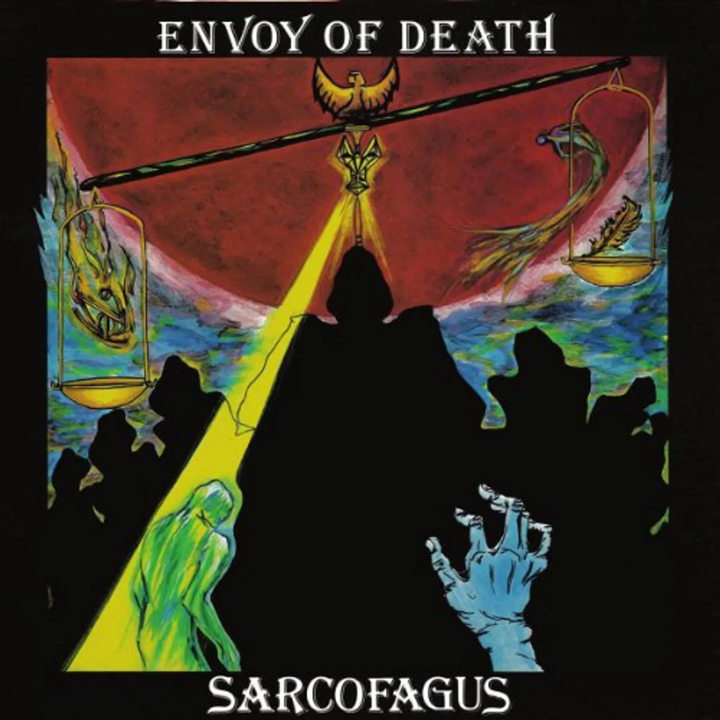 Sarcofagus ENVOY OF DEATH (RED VINYL) Vinyl Record - Portugal Release