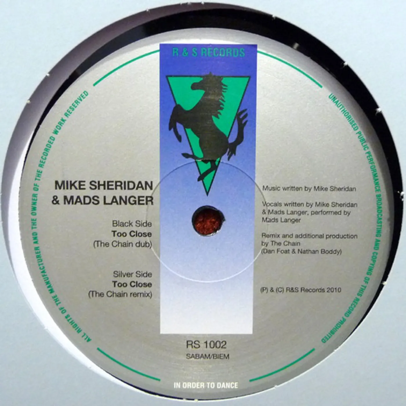 Mike Sheridan & Mads Langer TOO CLOSE-THE CHAINS REMIXES Vinyl Record