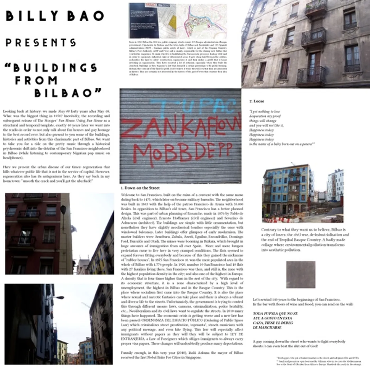 Billy Bao BUILDINGS FROM BILBAO Vinyl Record