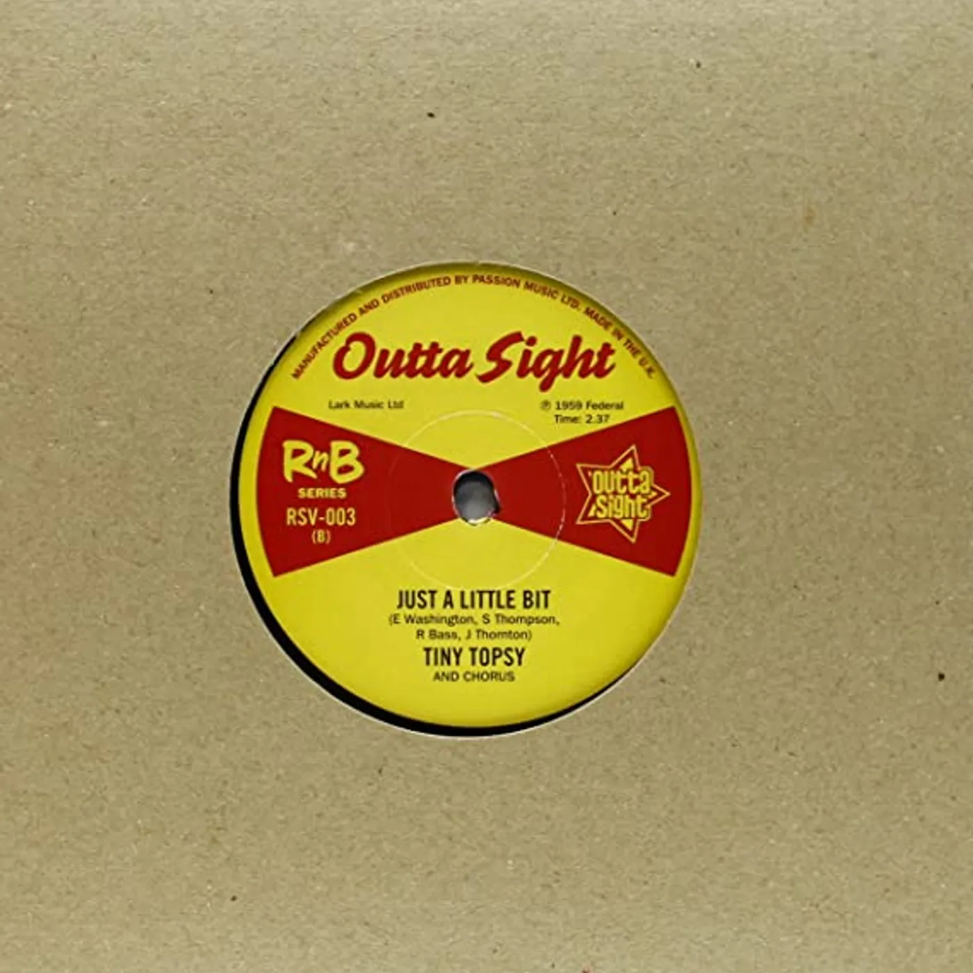 Etta/Tiny Topsy James SEVEN DAY FOOL/JUST A LITTLE BIT Vinyl Record - UK Release