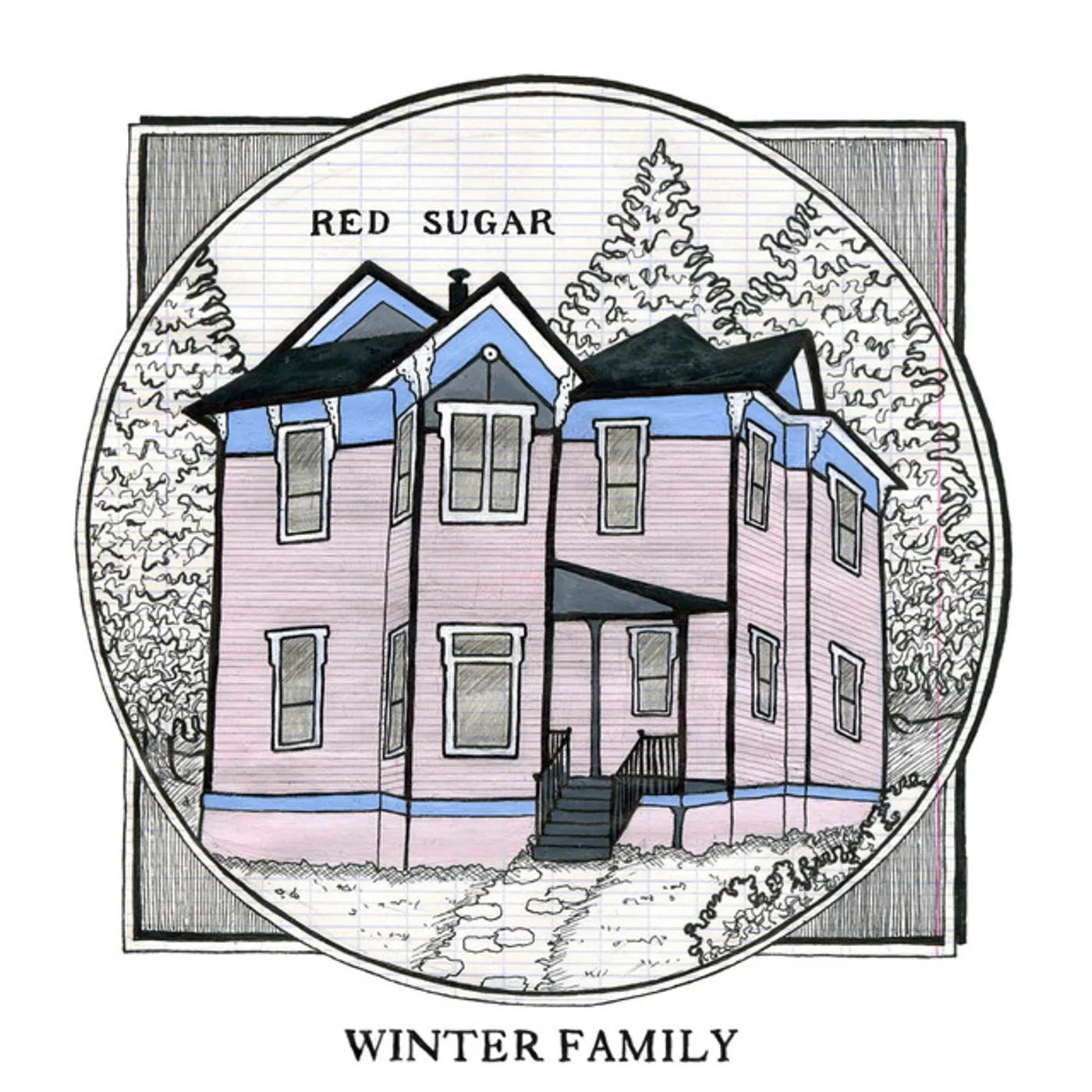 Winter Family Red Sugar Vinyl Record