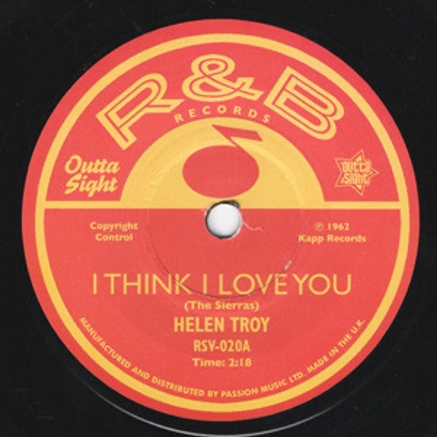 Frances Helen Troy Burnett I THINK I LOVE YOU/HOW I MISS YOU SO Vinyl Record