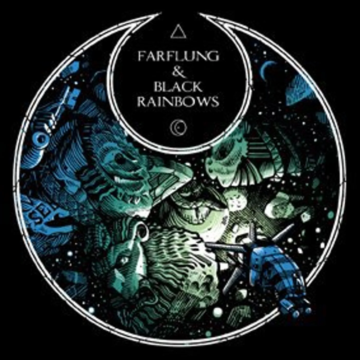 Farflung / Black Rainbows SPLIT (CLEAR VINYL) Vinyl Record