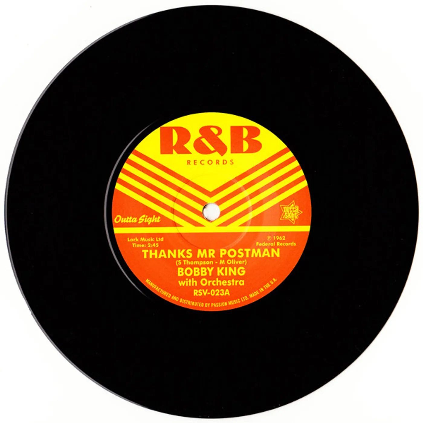 Bobby Bobby King Guy THANKS MR POSTMAN Vinyl Record