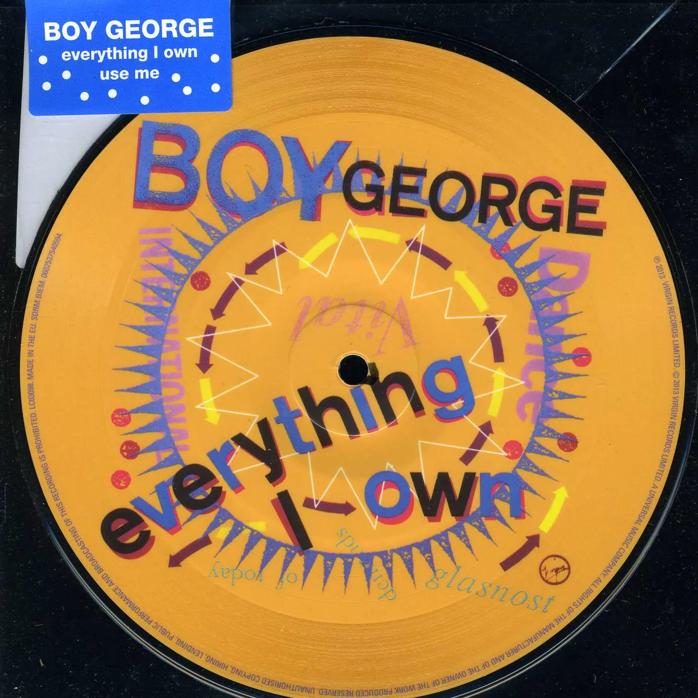 Boy George Everything I Own Vinyl Record