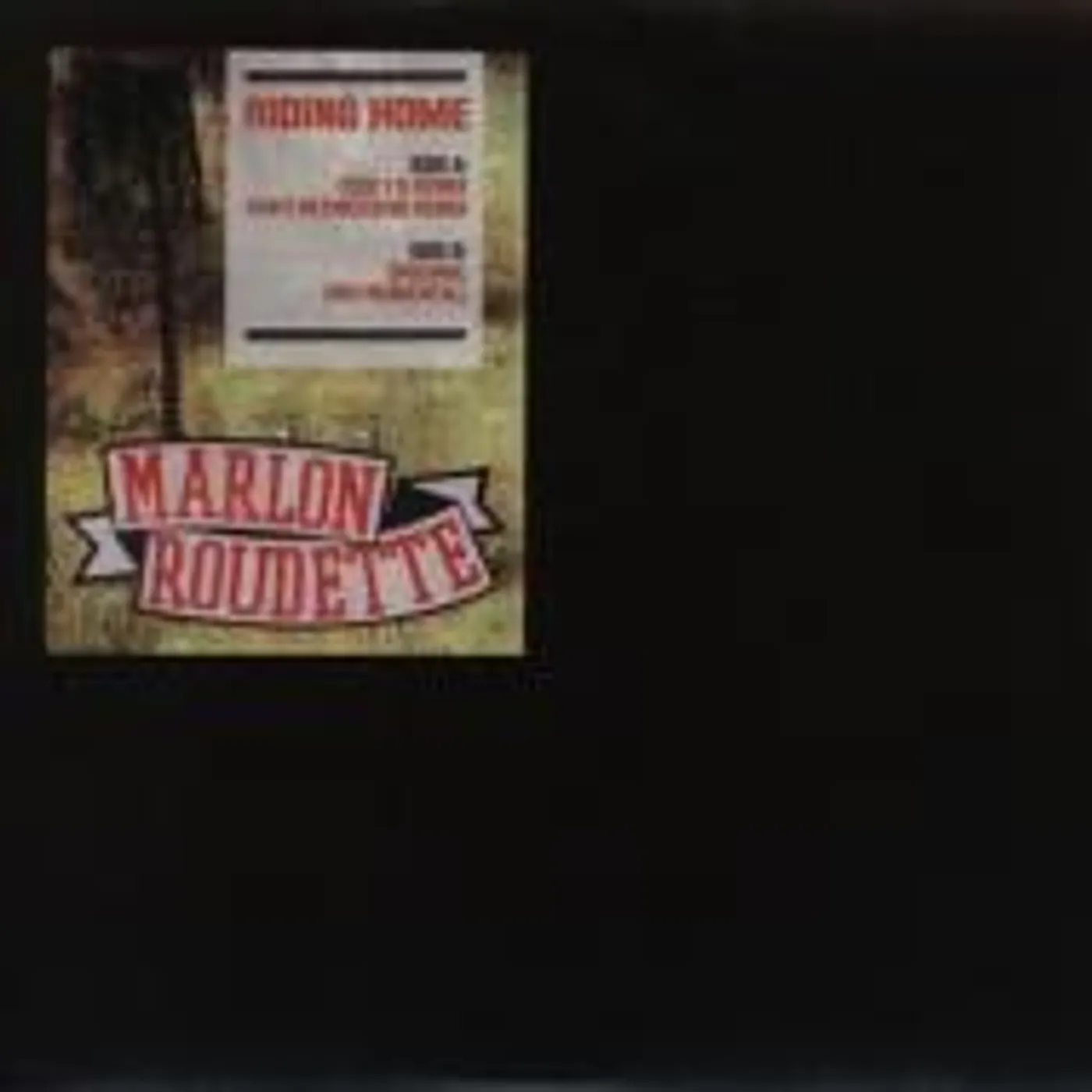 Marlon Roudette RIDING HOME Vinyl Record - UK Release