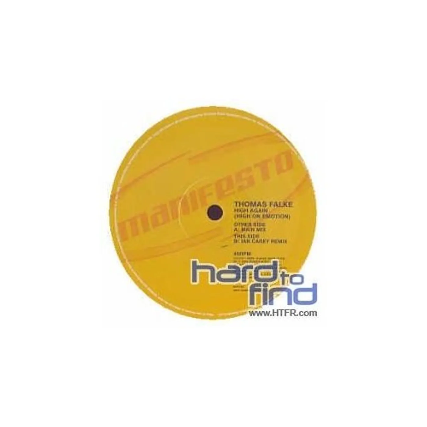 Thomas Falke High Again (High On Emotion) Vinyl Record
