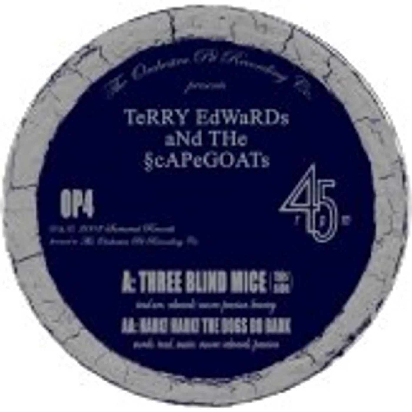 Terry Edwards & the Scapegoats THREE BLIND MICE Vinyl Record - UK Release