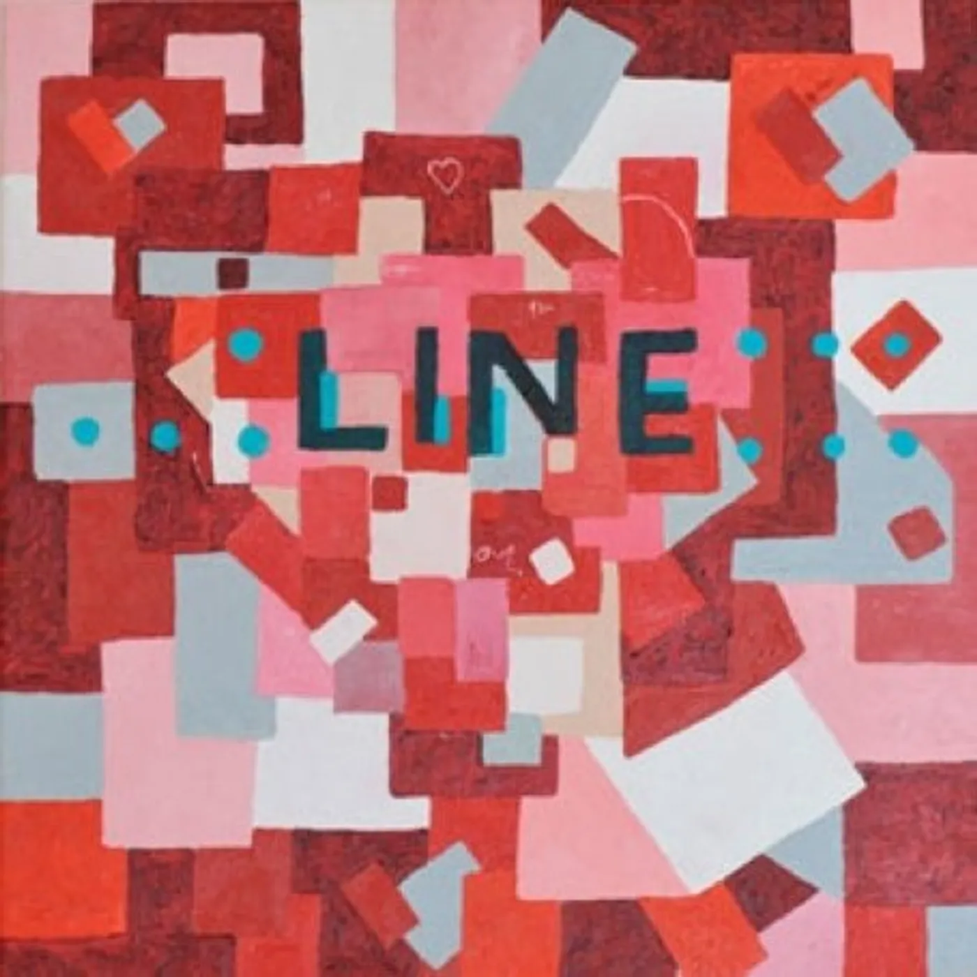 Line Hearts Vinyl Record