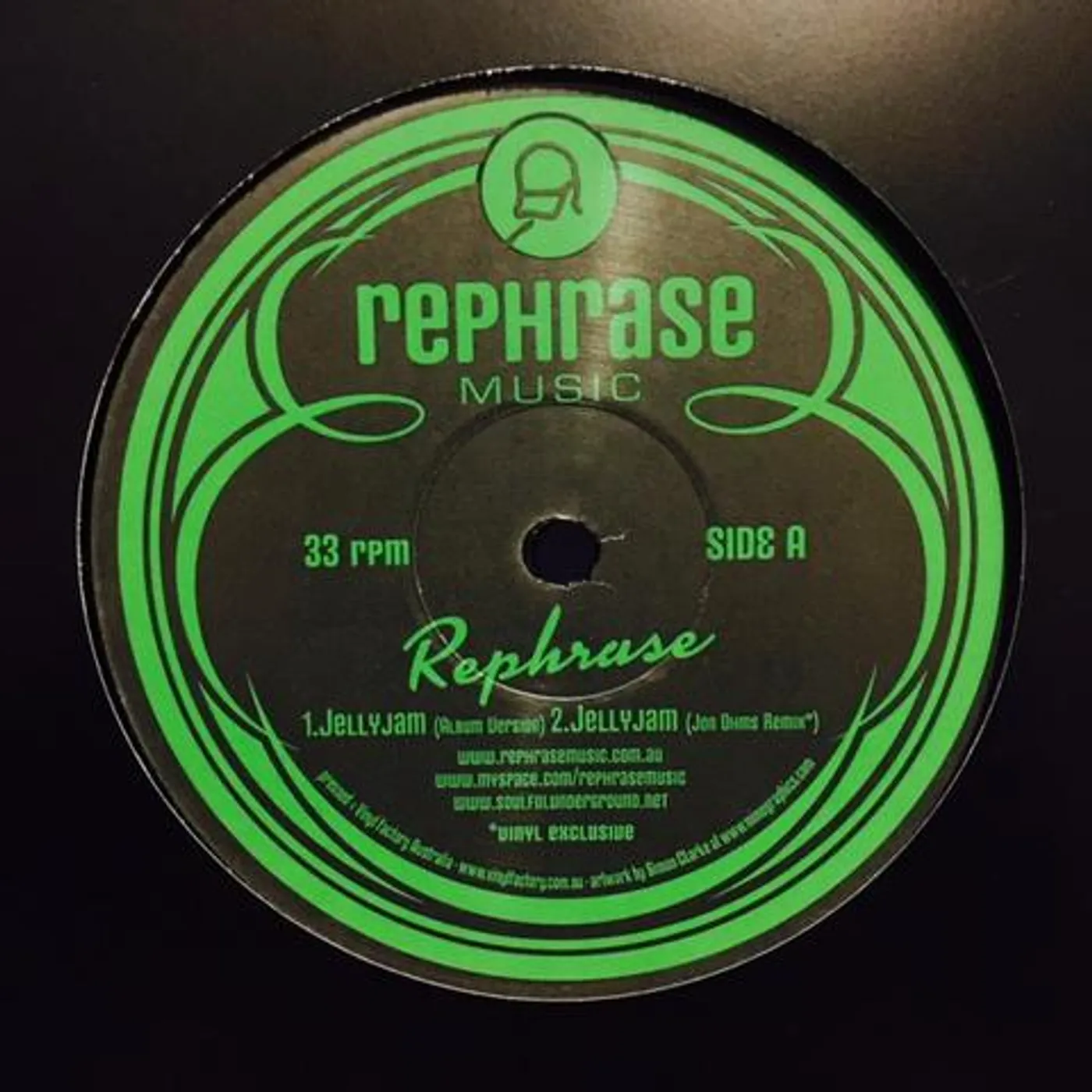Rephrase JELLY JAM Vinyl Record - Australia Release