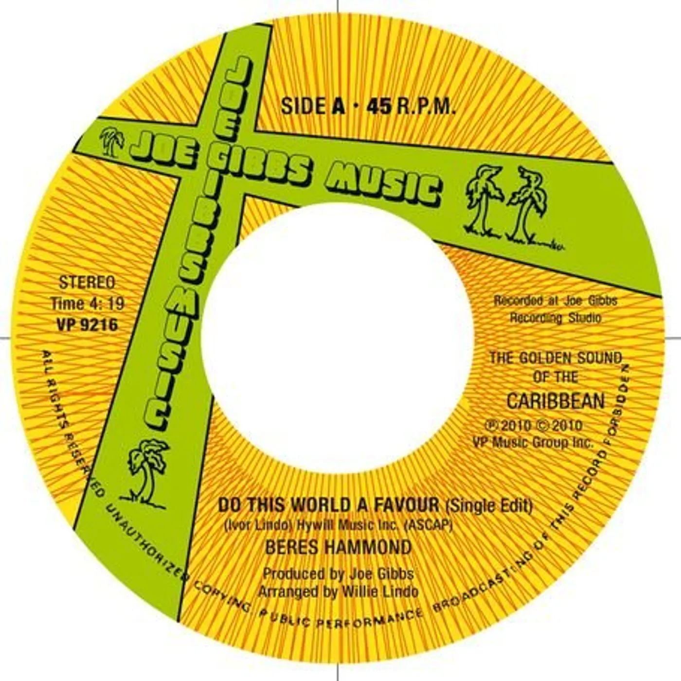 Beres Hammond DO THIS WORLD A FAVOUR Vinyl Record - UK Release