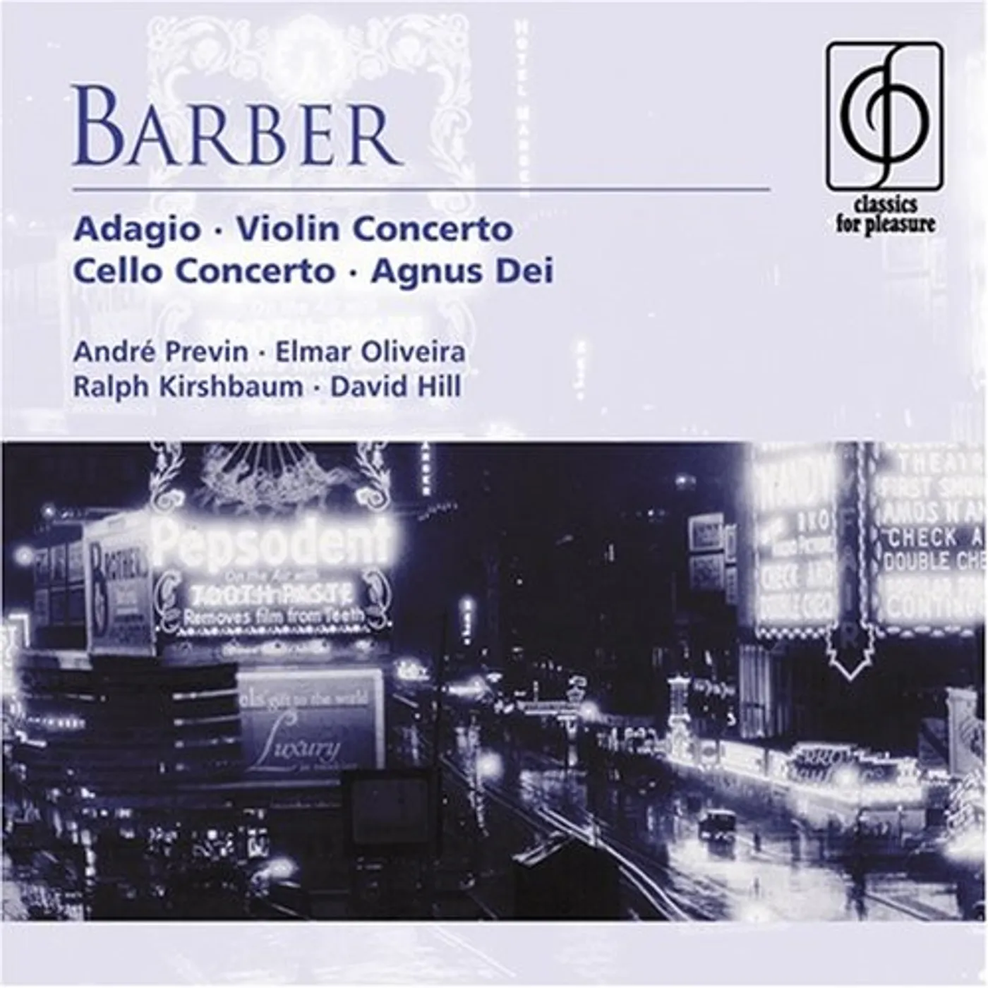 Various Artists  BARBER: ADAGIO VIOLIN CONCERT CD