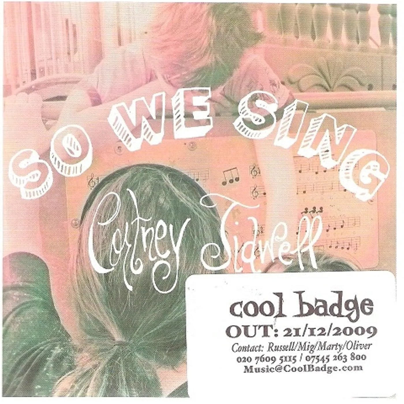 Cortney Tidwell So We Sing Vinyl Record