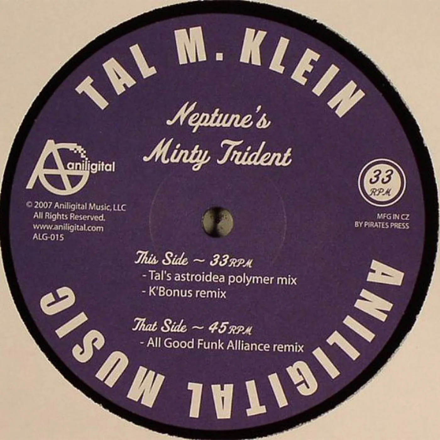 Tal M. Klein NEPTUNE'S MINTY TRIDENT Vinyl Record