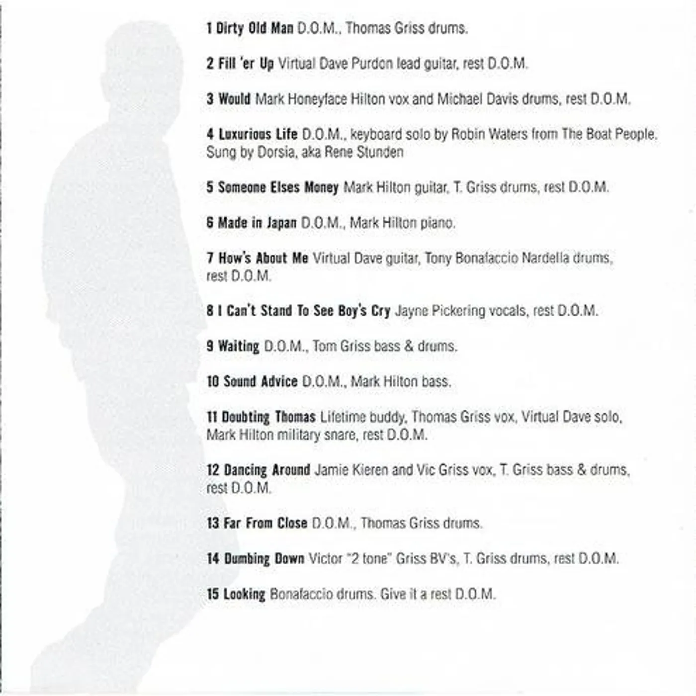 D.O.M DIRTY OLD MAN CD