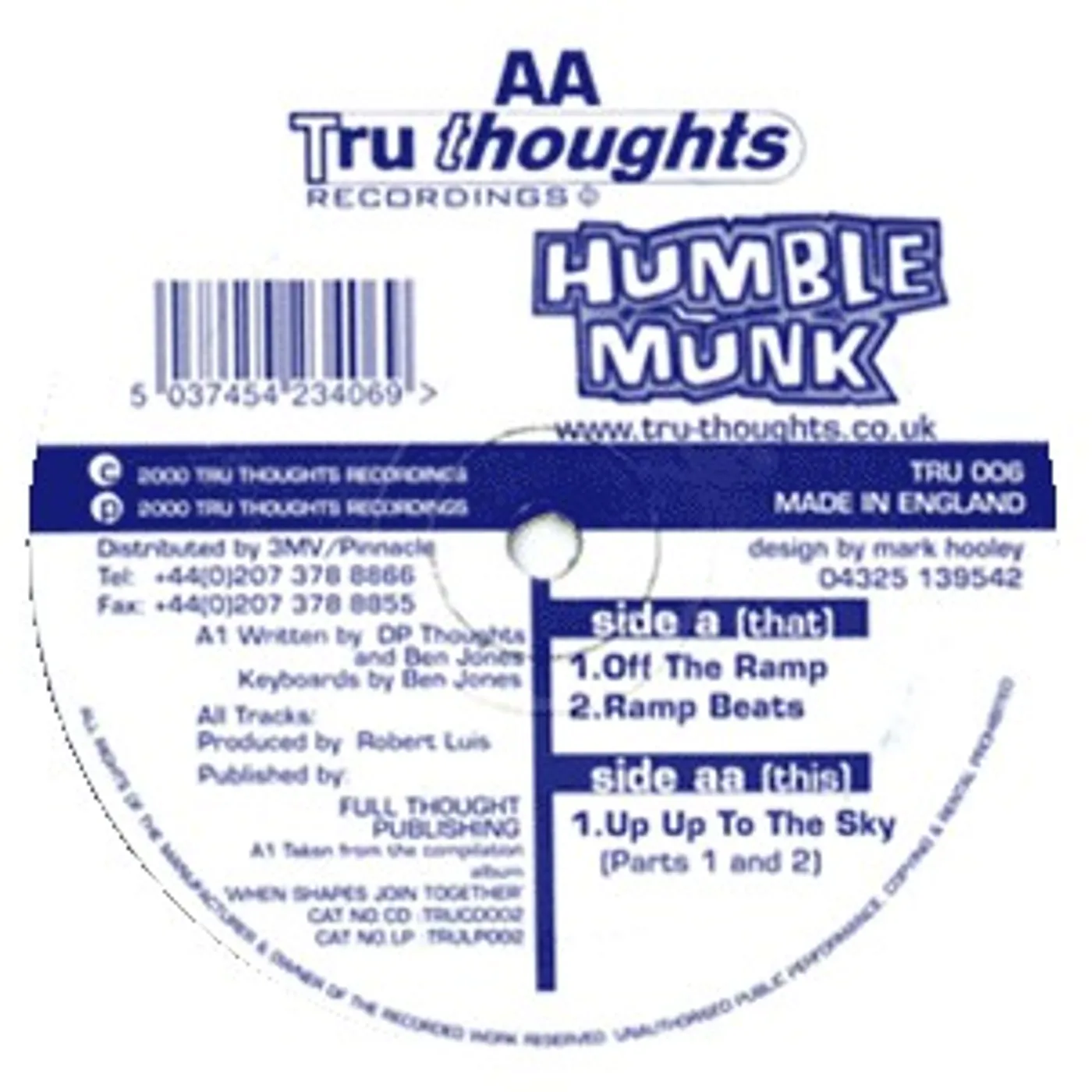 Humble Munk OFF THE RAMP Vinyl Record