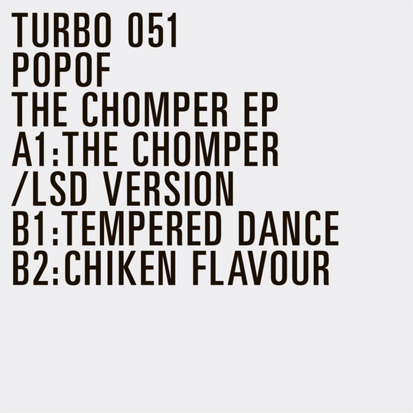 Popof CHOMPER EP Vinyl Record