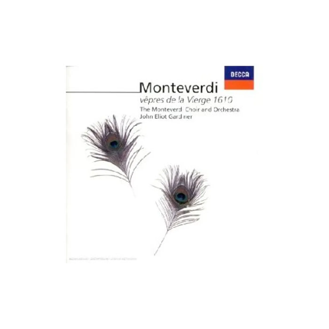 John Eliot Gardiner MONTEVERDI-VEPRO DELLA BEATA VERGIN CD