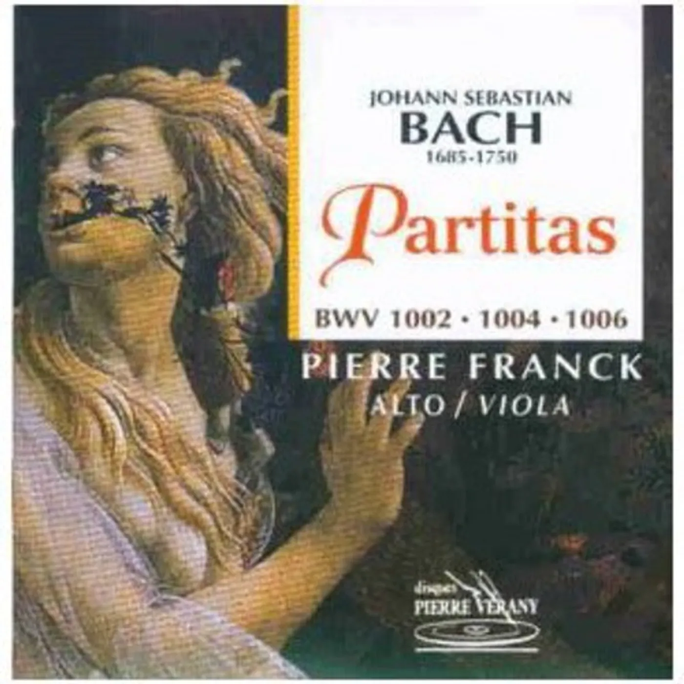 Pierre Franck PARTITAS POUR VIOLON EN SOL MINEUR CD