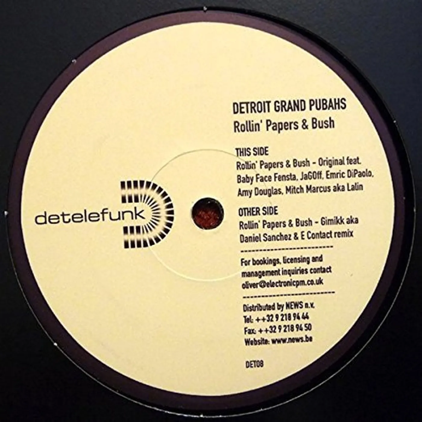 Detroit Grand Pubahs ROLLIN PAPERS & BUSH Vinyl Record